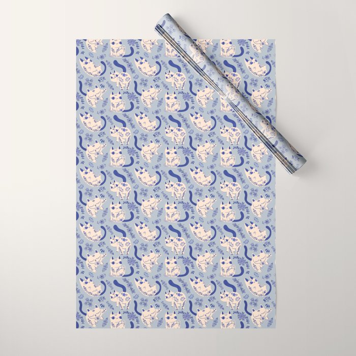 Purrcelin Cats Wrapping Paper Gallery Image 1