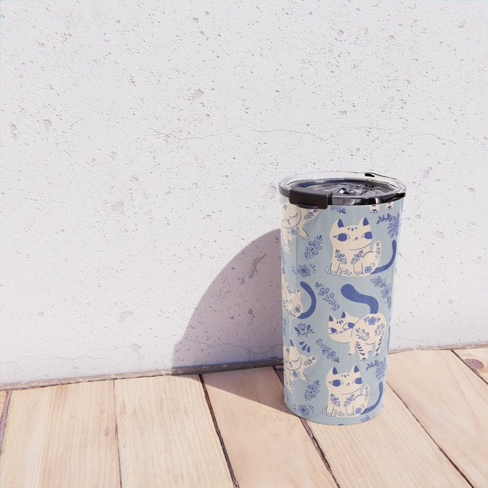 Purrcelin Cats Travel Mug Gallery Image 4
