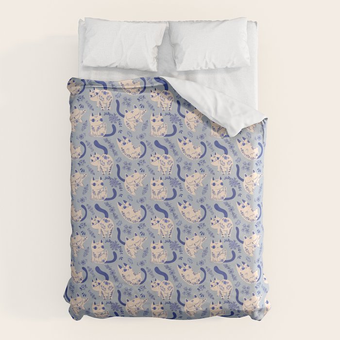 Purrcelin Cats Duvet Cover Gallery Image 6