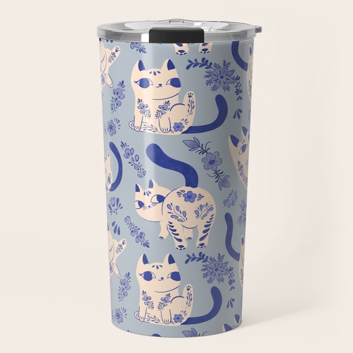 Purrcelin Cats Travel Mug Gallery Image 1