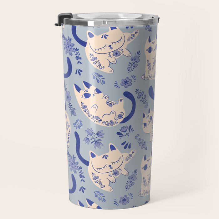 Purrcelin Cats Travel Mug Gallery Image 3
