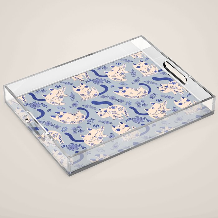 Purrcelin Cats Acrylic Tray Gallery Image 1