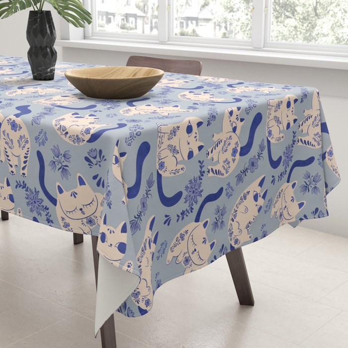 Purrcelin Cats Tablecloth Gallery Image 3