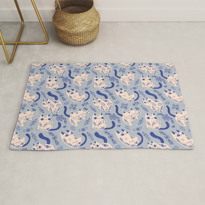 Purrcelin Cats Rug Gallery Image 1