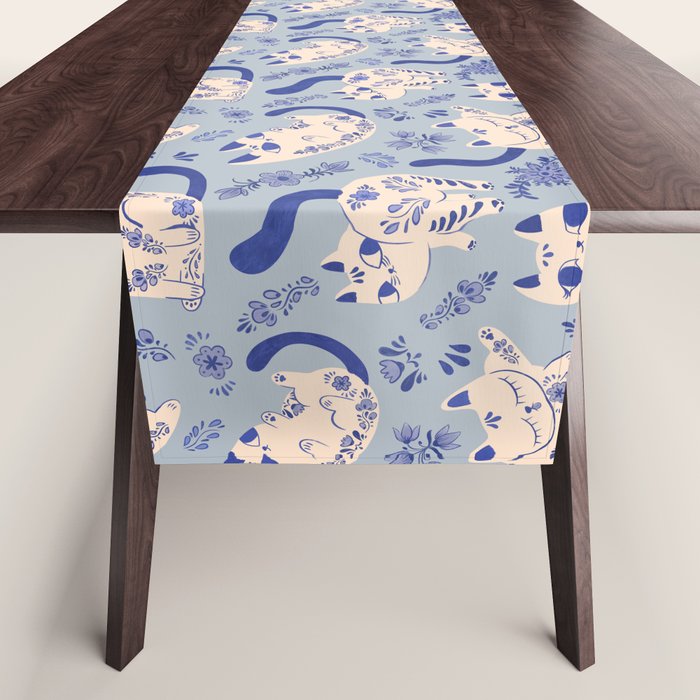 Purrcelin Cats Table Runner Gallery Image 1