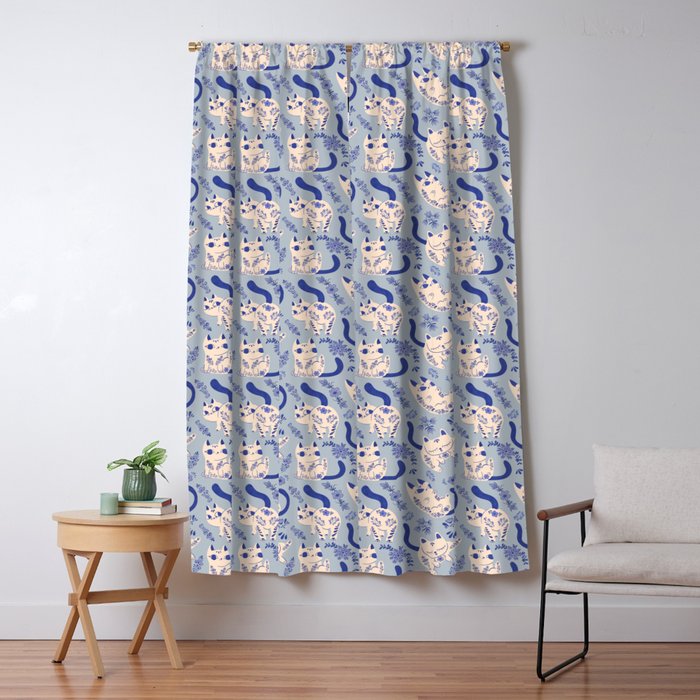 Purrcelin Cats Window Curtain Gallery Image 5