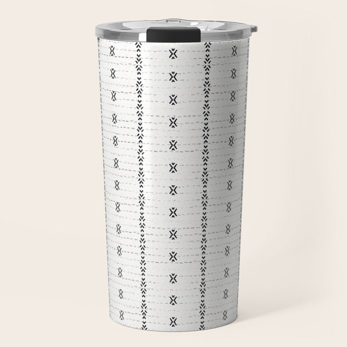 FRENCH LINEN STRIPE Travel Mug Gallery Image 1