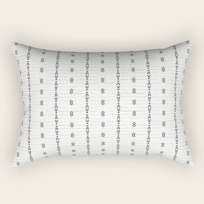 FRENCH LINEN STRIPE Rectangular Pillow Gallery Image 1