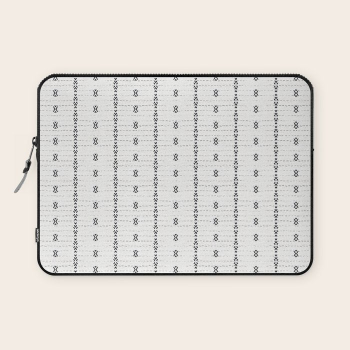 FRENCH LINEN STRIPE Laptop Sleeve Gallery Image 1