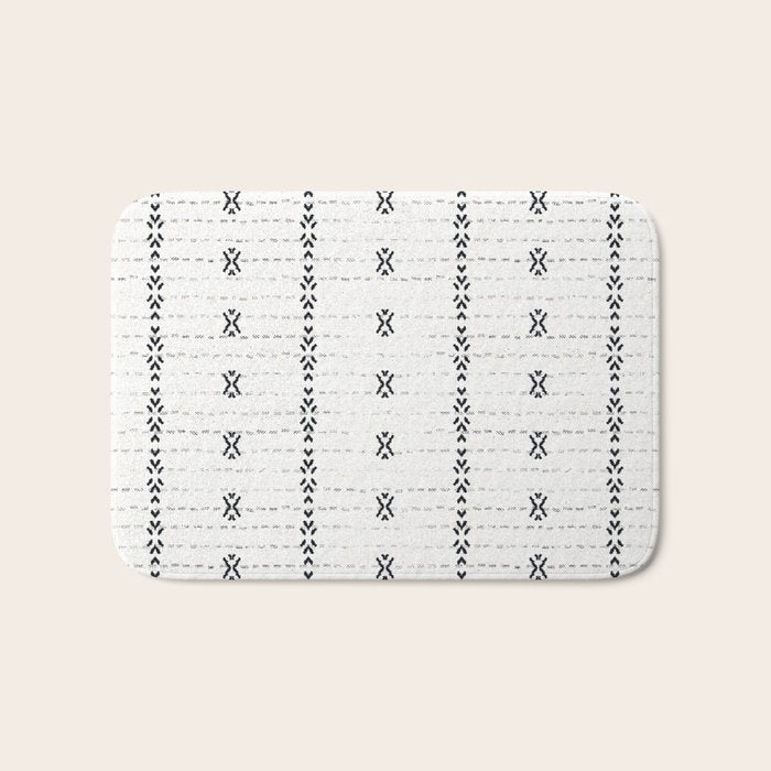 FRENCH LINEN STRIPE Bath Mat Gallery Image 1
