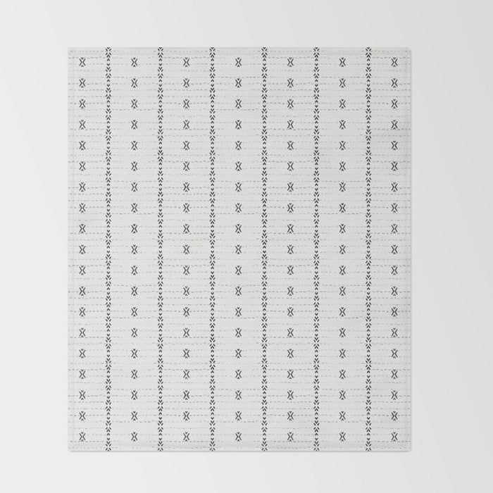 FRENCH LINEN STRIPE Throw Blanket Gallery Image 2