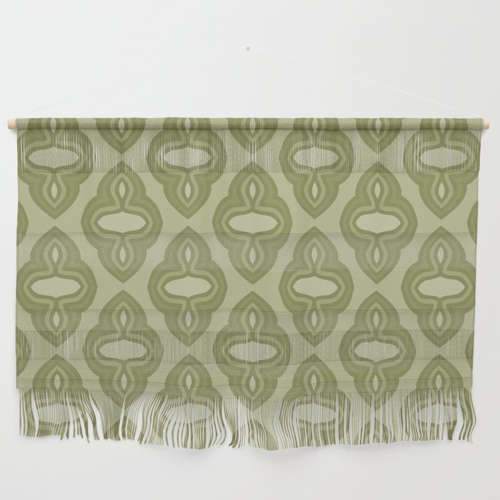 Mint Green 1970s Inspired Retro Geometric Pattern Wall Hanging Gallery Image 1
