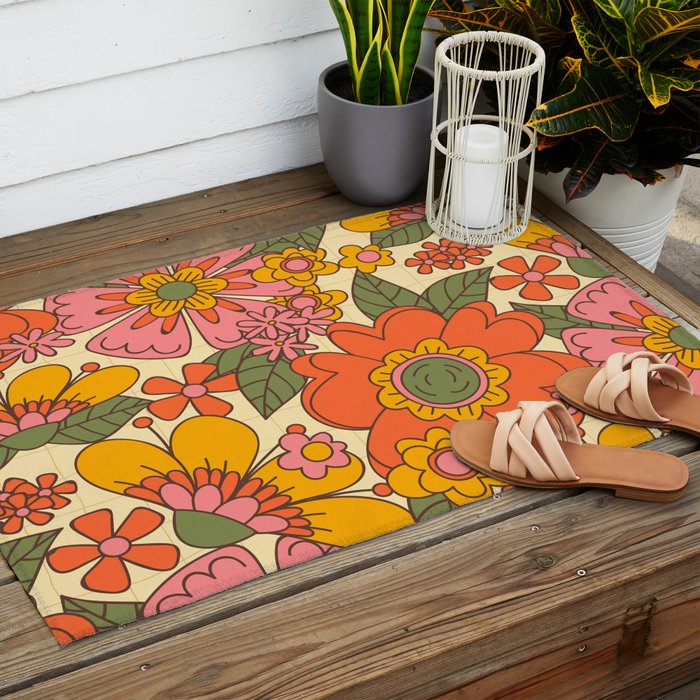 Spring in Retro Outdoor Rug Gallery Image 2
