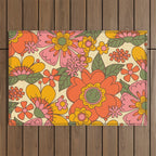 Spring in Retro Outdoor Rug Gallery Image 1