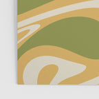 Mod Thang Retro Modern Abstract Pattern in 70s Avocado Green Brown Mustard Poster Gallery Image 3