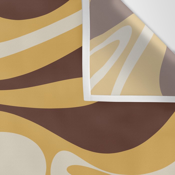 Mod Thang Retro Modern Abstract Pattern in 70s Avocado Green Brown Mustard Wall Tapestry Gallery Image 3