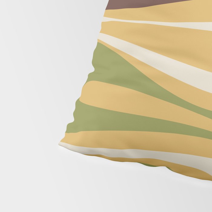 Mod Thang Retro Modern Abstract Pattern in 70s Avocado Green Brown Mustard Pillow Sham Gallery Image 4