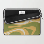 Mod Thang Retro Modern Abstract Pattern in 70s Avocado Green Brown Mustard Laptop Sleeve Gallery Image 2