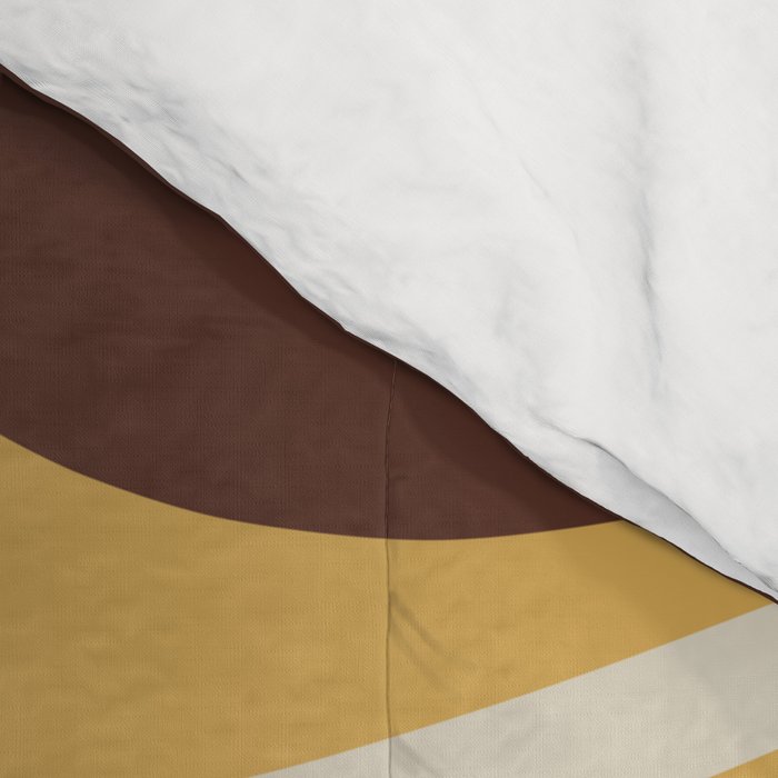 Mod Thang Retro Modern Abstract Pattern in 70s Avocado Green Brown Mustard Comforter Gallery Image 4
