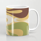 Mod Thang Retro Modern Abstract Pattern in 70s Avocado Green Brown Mustard Coffee Mug Gallery Image 1