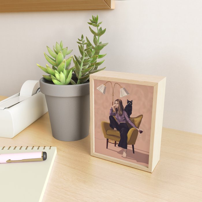 Woman With Wine Mini Art Print Gallery Image 2