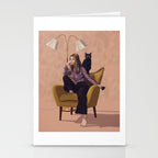 Woman With Wine Stationery Card Gallery Image 2
