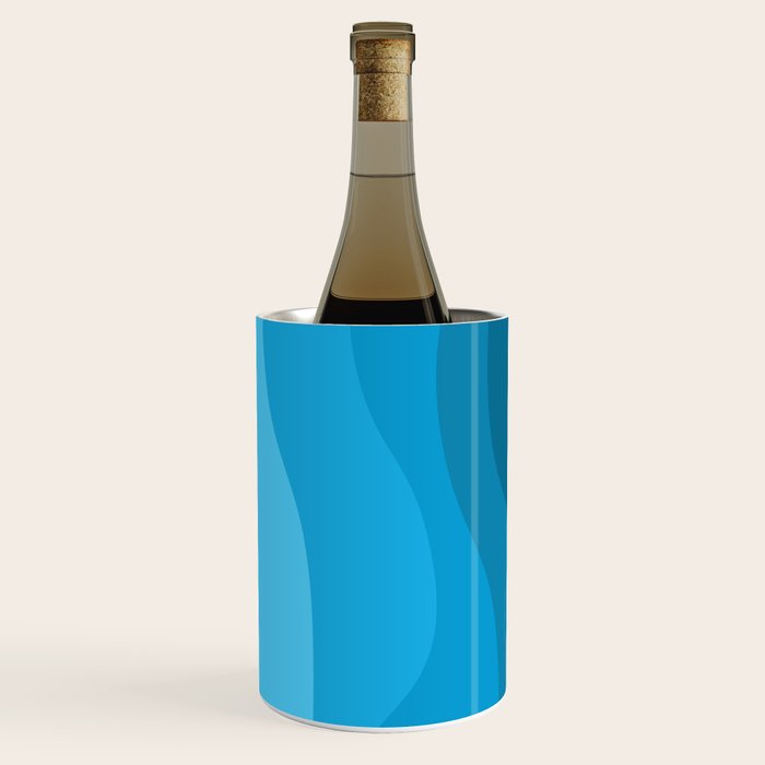 Blue wavy ocean Wine Chiller Gallery Image 2