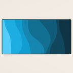 Blue wavy ocean Desk Mat Gallery Image 3