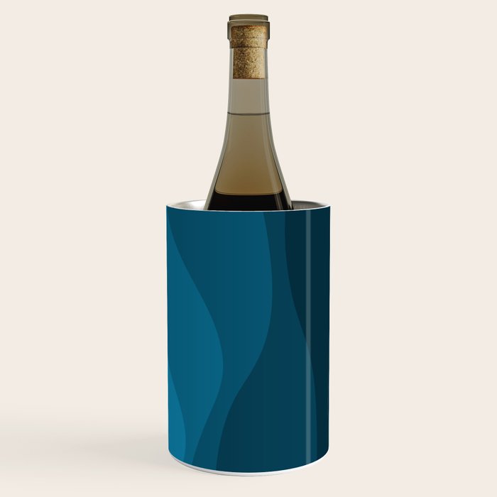 Blue wavy ocean Wine Chiller Gallery Image 3