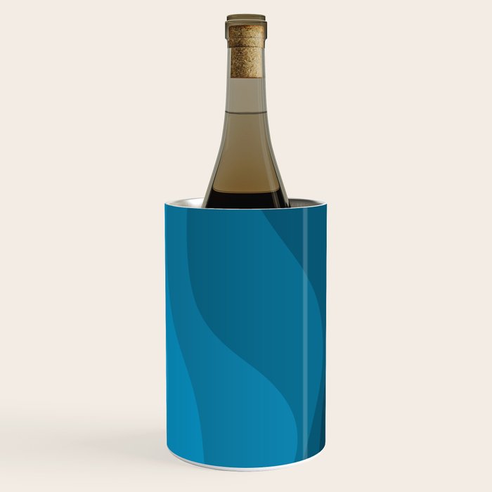 Blue wavy ocean Wine Chiller Gallery Image 1