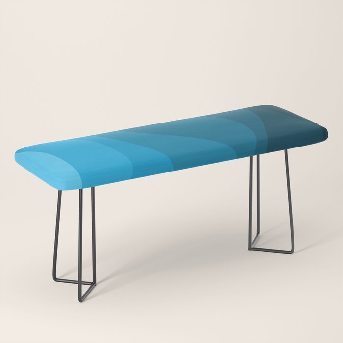 Blue wavy ocean Bench Gallery Image 1