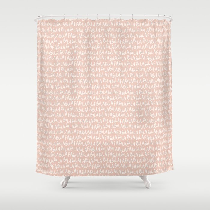 Fa La La  Peachy pink Shower Curtain Gallery Image 1