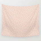 Fa La La  Peachy pink Wall Tapestry Gallery Image 4