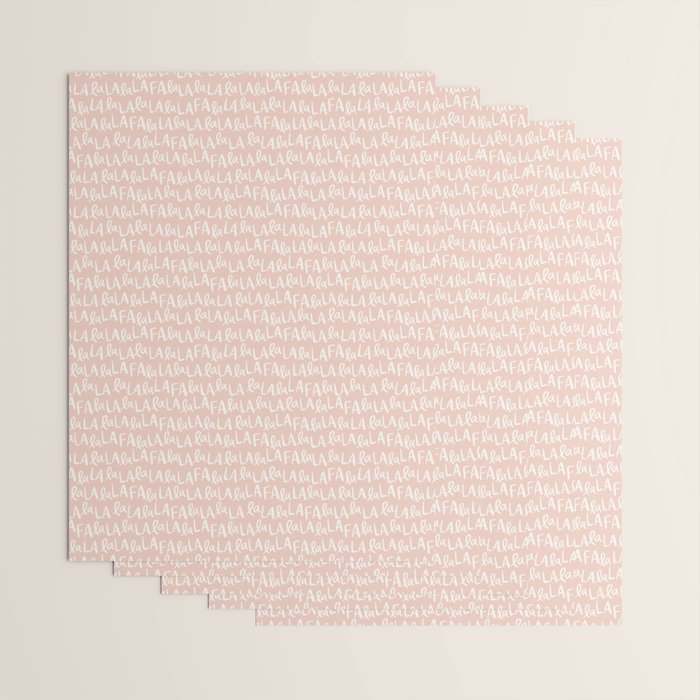 Fa La La  Peachy pink Wrapping Paper Gallery Image 3
