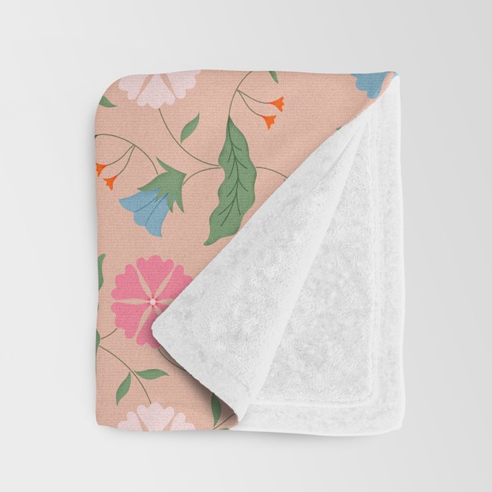 Heritage Blooms - Floral Art Throw Blanket Gallery Image 3