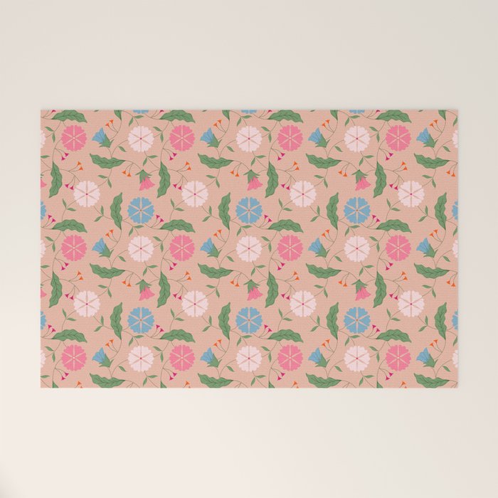 Heritage Blooms - Floral Art Welcome Mat Gallery Image 1