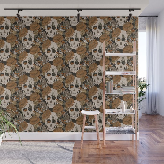 Autumn Skulls Wall Mural Gallery Image 1