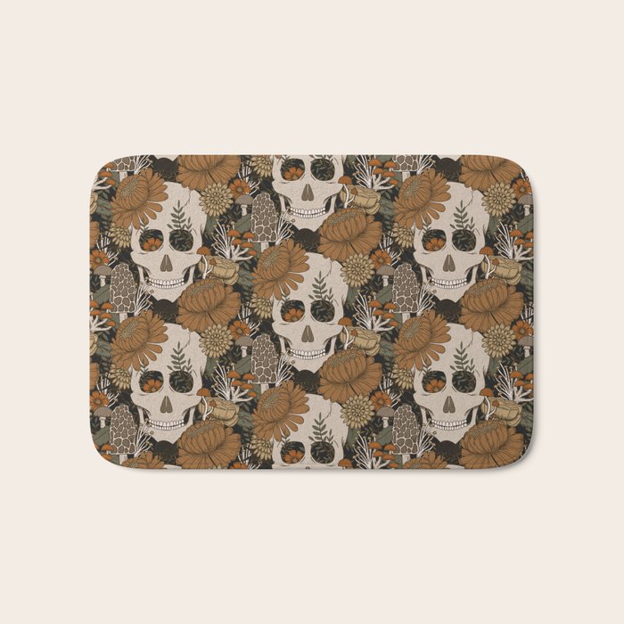 Autumn Skulls Bath Mat Gallery Image 1