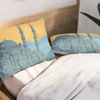 Mid Century Modern Travel Vintage Poster Istanbul Turkey Grand Mosque Pillow Sham Gallery Image 2
