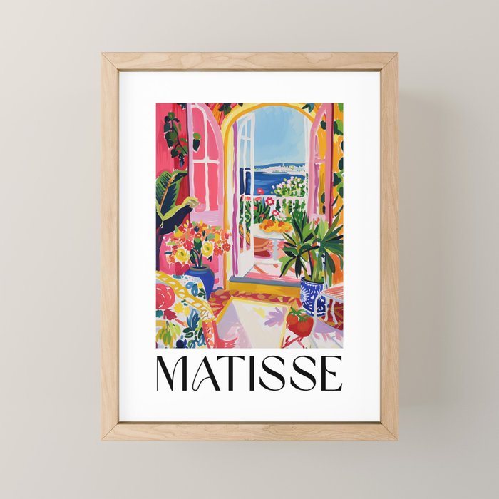 Mediterranean Bloom - Matisse inspired Mini Art Print Gallery Image 1