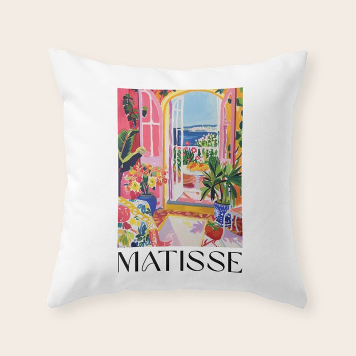 Mediterranean Bloom - Matisse inspired Throw Pillow Gallery Image 6