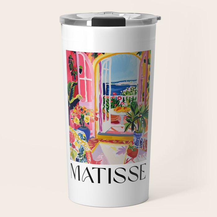 Mediterranean Bloom - Matisse inspired Travel Mug Gallery Image 1