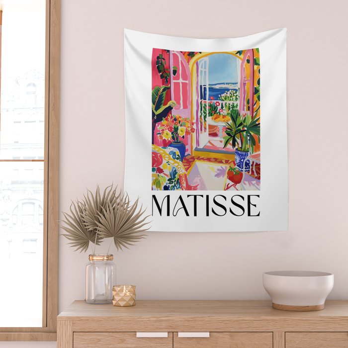 Mediterranean Bloom - Matisse inspired Wall Tapestry Gallery Image 2