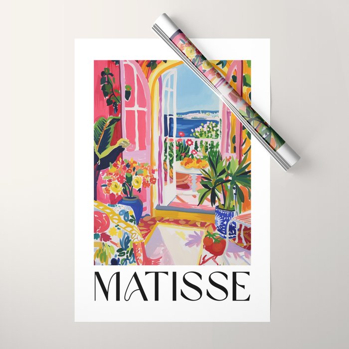 Mediterranean Bloom - Matisse inspired Wrapping Paper Gallery Image 1