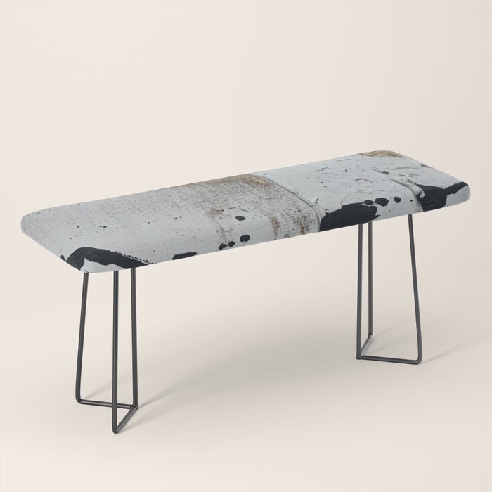 Still: an abstract mixed media piece in black, white, and gold by Alyssa Hamilton Art Bench Gallery Image 1