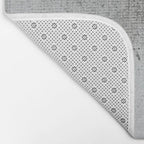 Still: an abstract mixed media piece in black, white, and gold by Alyssa Hamilton Art Bath Mat Gallery Image 2