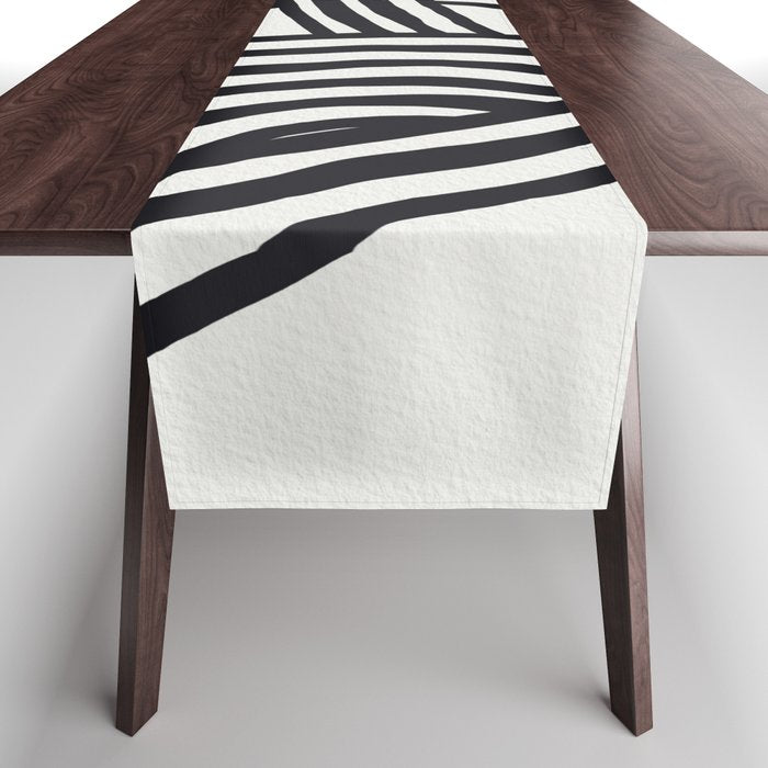 Mid Century Modern Abstract line art Painting  Table Runner Gallery Image 1
