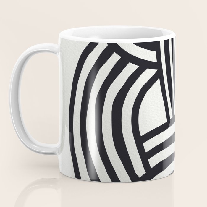 Mid Century Modern Abstract line art Painting  Coffee Mug Gallery Image 3