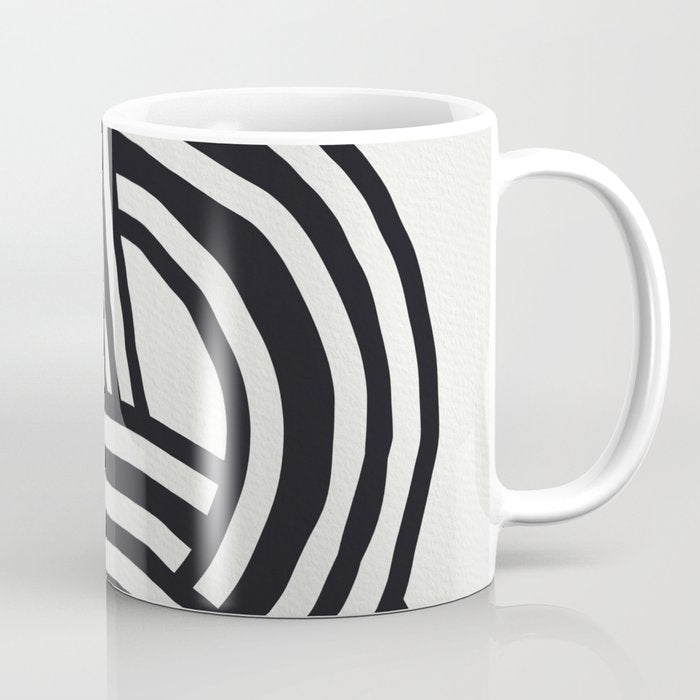 Mid Century Modern Abstract line art Painting  Coffee Mug Gallery Image 1