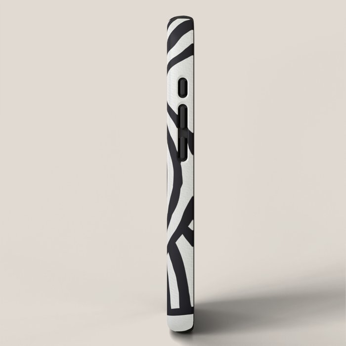 Mid Century Modern Abstract line art Painting  iPhone Case Gallery Image 2